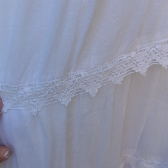 Vintage Boho White Tiered Dress - Picture 6 of 6